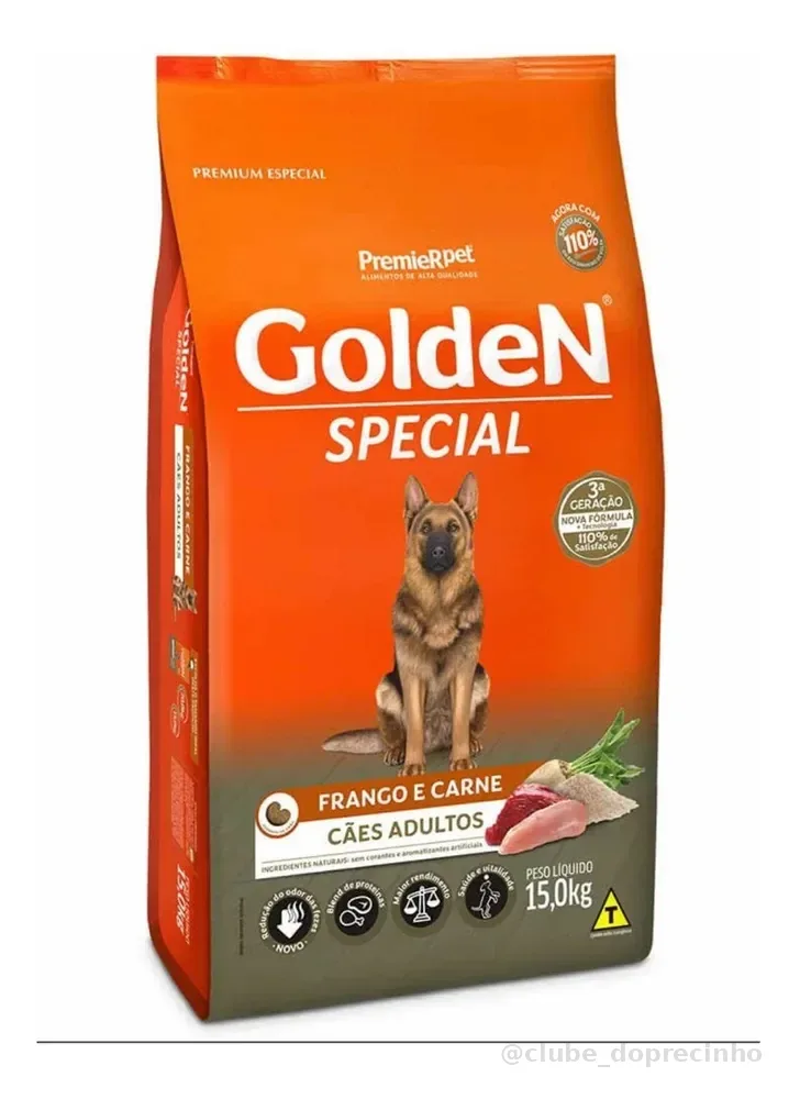 Alimento Golden Special Adulto Sabor Frango E Carne De 15kg