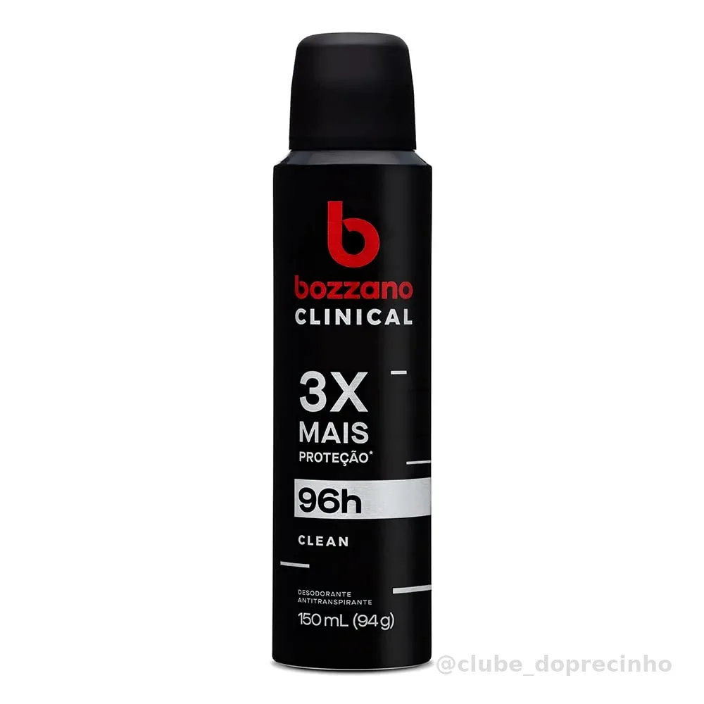 Desodorante Bozzano Clinical Clean Aerossol Antitranspirante Masculino 150ml