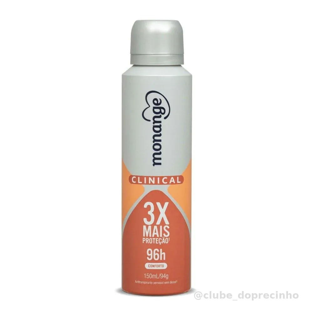 Coty Desodorante Clinical Conforto Aerossol Antitranspirante Monange Feminino 150Ml