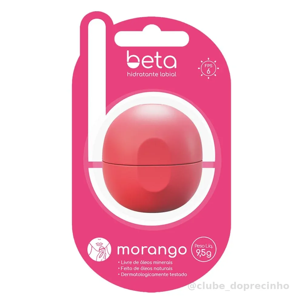 Free Beta Hidratante Labial Morango 9,5G