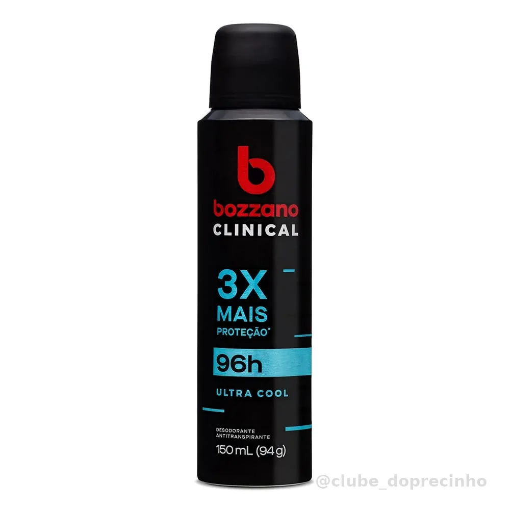 Desodorante Bozzano Clinical Ultra Cool Aerossol Antitranspirante Masculino 150ml
