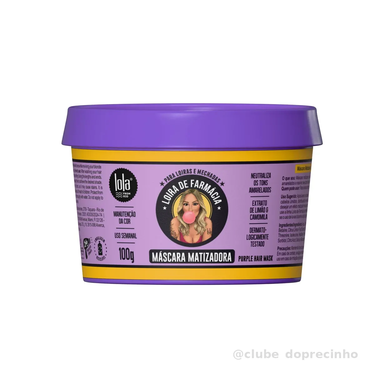Lola Cosmetics Máscara Matizadora Loira de Farmácia 100 g