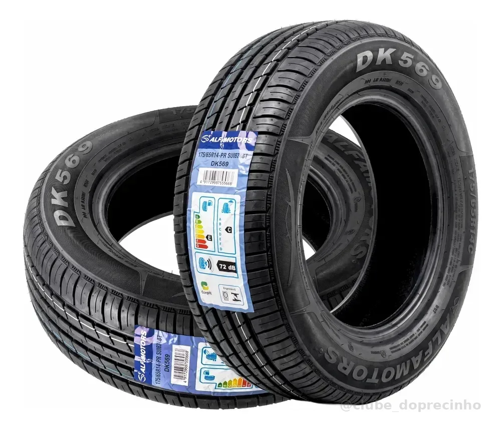 Kit 2 Pneus Aro 14 175/65r14c Alfamotors Dk569 Velocidade T T