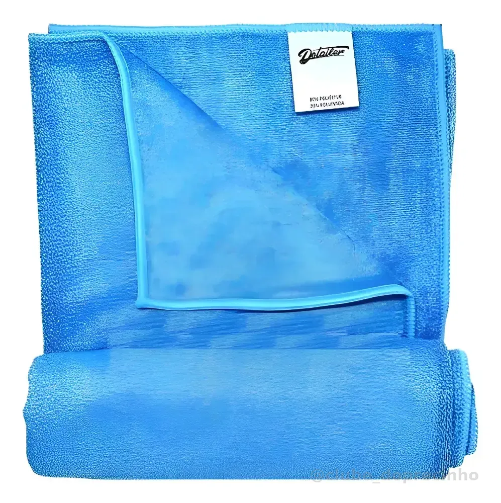 Toalha Pano Para Secagem Automotiva Rápida 48x88cm -detailer Azul-claro