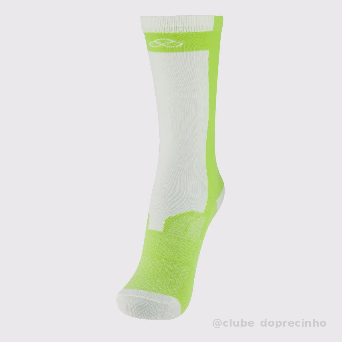 Meia Olympikus Performance BPC Cano Médio Feminina Verde e Branca 