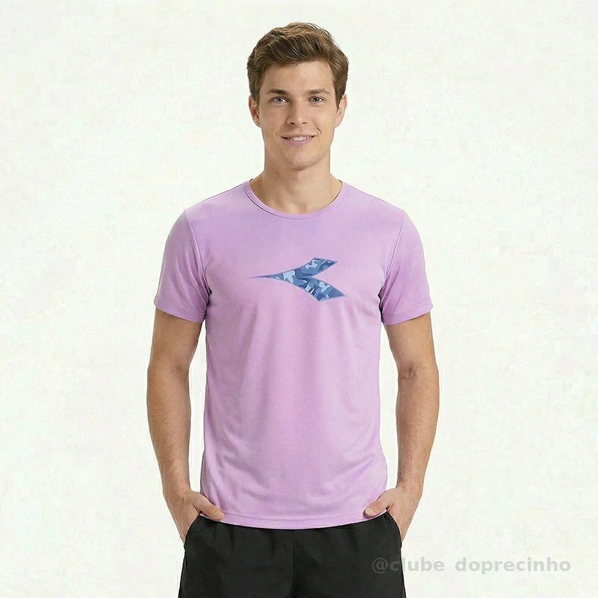 Camiseta Diadora Big Logo Silk Lilás