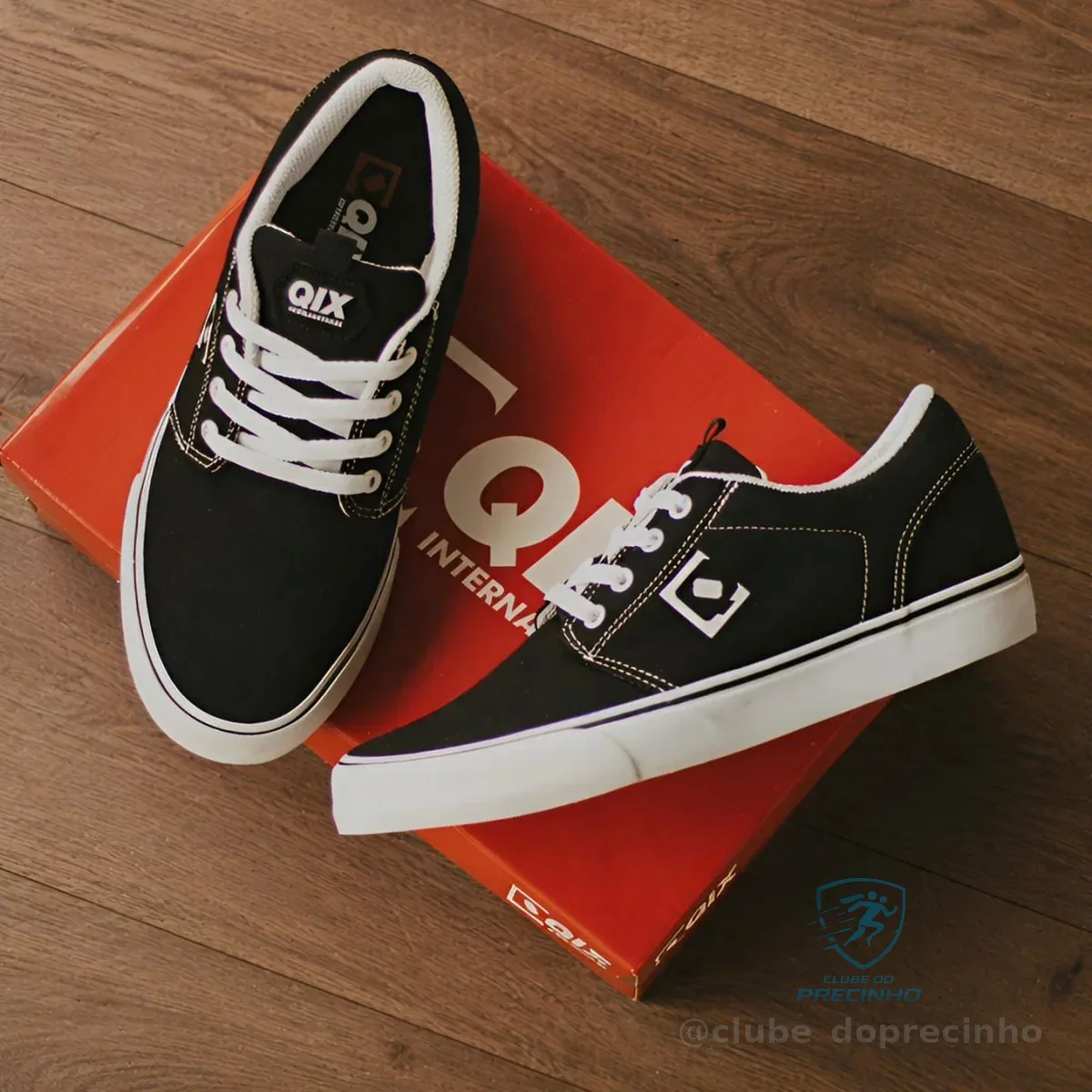 Tênis Qix Skate Combat 3 Vulcan Preto Branco Original