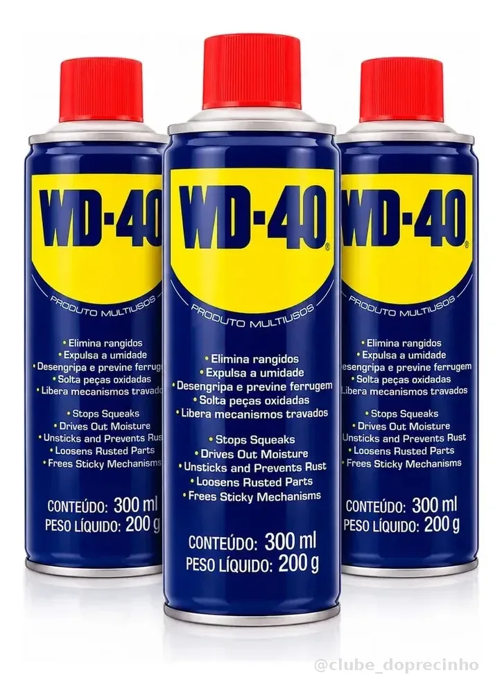 3 Und Wd40 Spray Produto Multiuso Lubrifica Desengripa 300ml