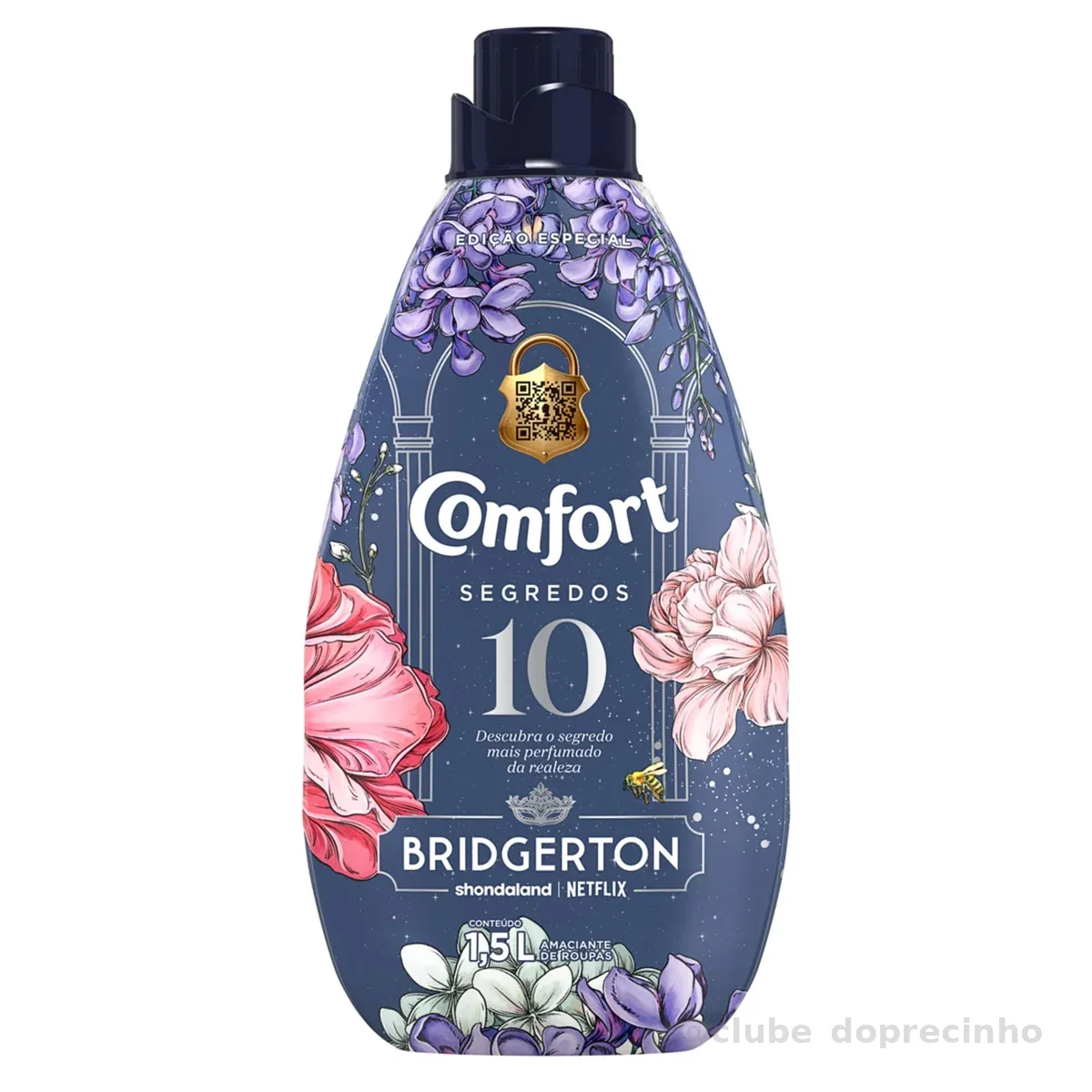 Amaciante de Roupa 10 Bridgerton Comfort Segredos Frasco 1,5l Edição Especial