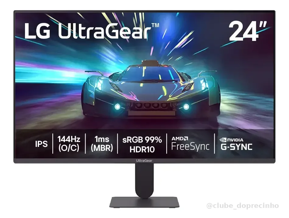 Monitor LG UltraGear™ 24G411A-B 24",FHD, 144Hz, 1ms (MBR), NVIDIA G-SYNC, AMD FreeSync, HDR10