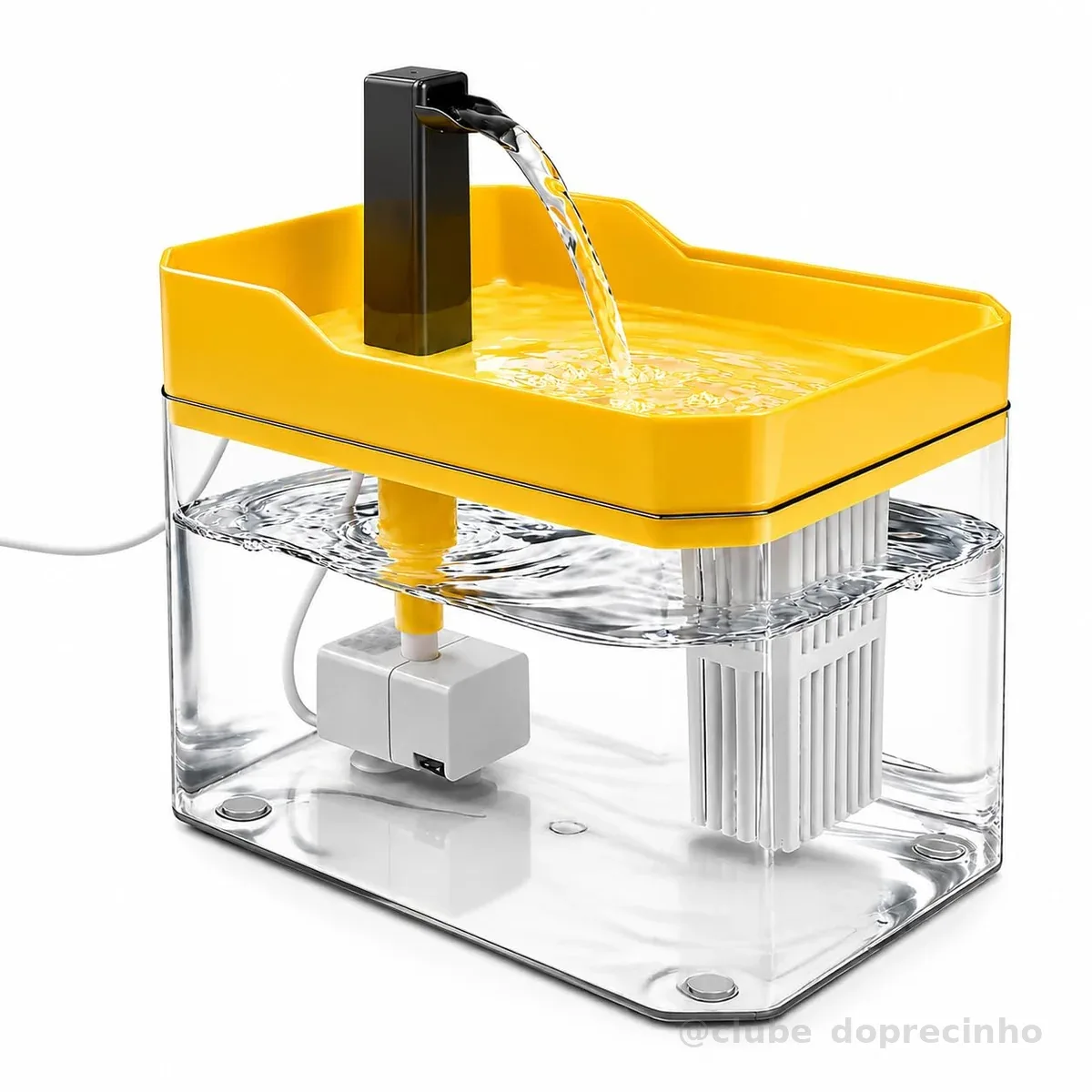 Fonte Bebedouro Automática para Gatos e Cães – Reservatório Transparente, Bomba Silenciosa, Circulação Contínua de Água, Filtro Integrado, Ideal para Pets - Premium