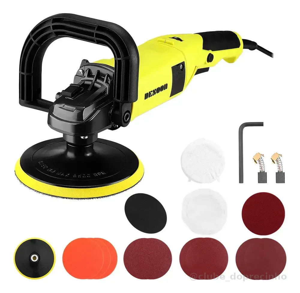 Politriz Angular Rotativa 1400W Velocidade Variável Disco 150mm