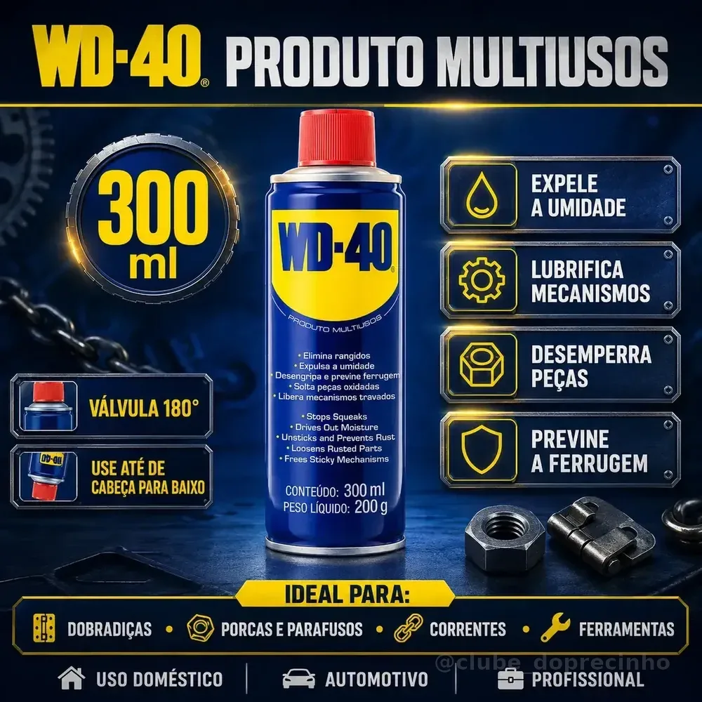 WD-40 LIMPADOR MULTIUSO DESENCRAVANTE AUTOMOTIVO 300 Ml LIMPADOR
