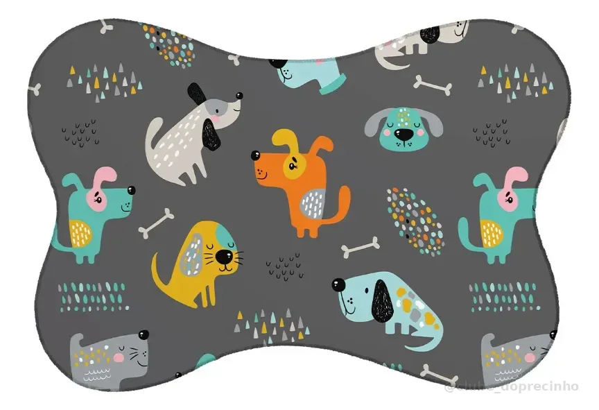 Tapete Comedouro Antiderrapante Jogo Americano Pet 46x33 06