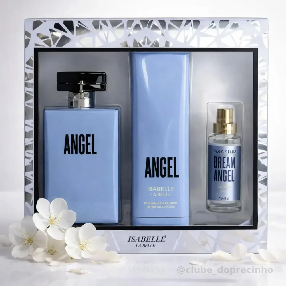 Kit Creme Corporal Angel Perfume De Cabelo E Perfume 100 Ml