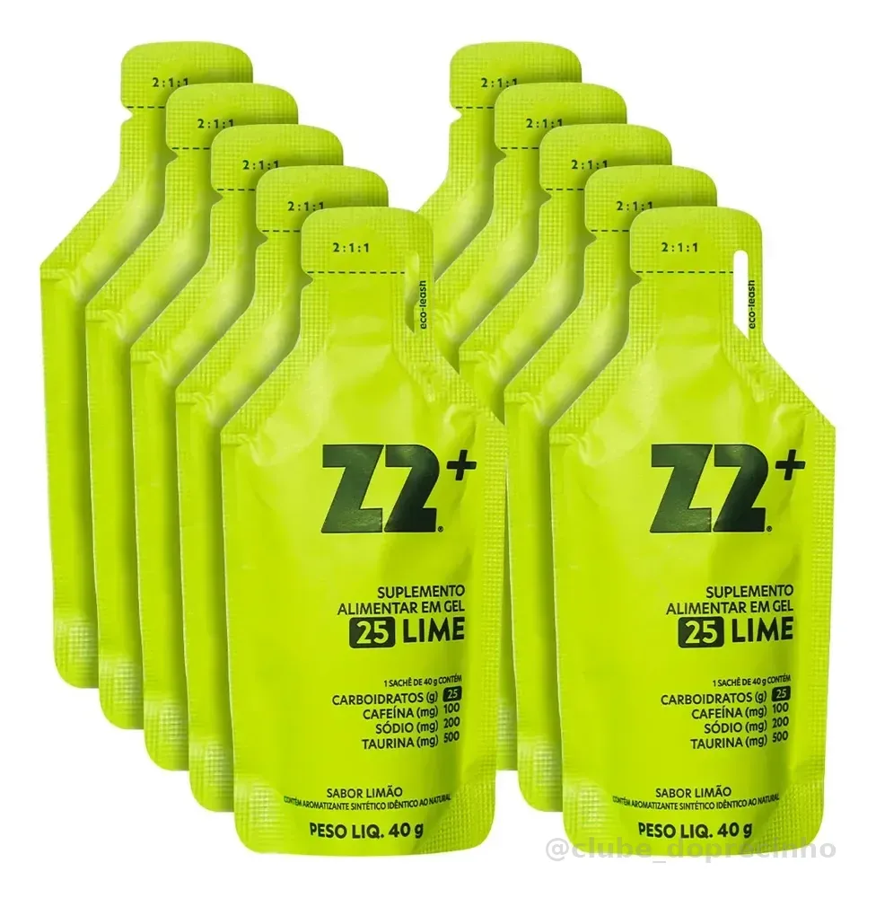 Energy Gel Z2+ Lime Box 10un Sachê 40g Cafeína