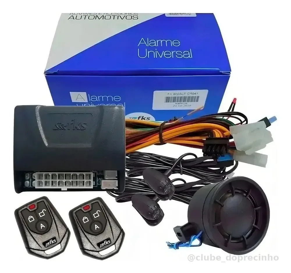 Alarme Automotivo Fks Fk902 SB902 Universal + Desliga Rádio