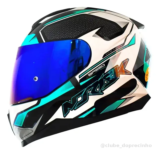 Capacete Norisk Razor Speedmax Verde Agua Masculino Feminino