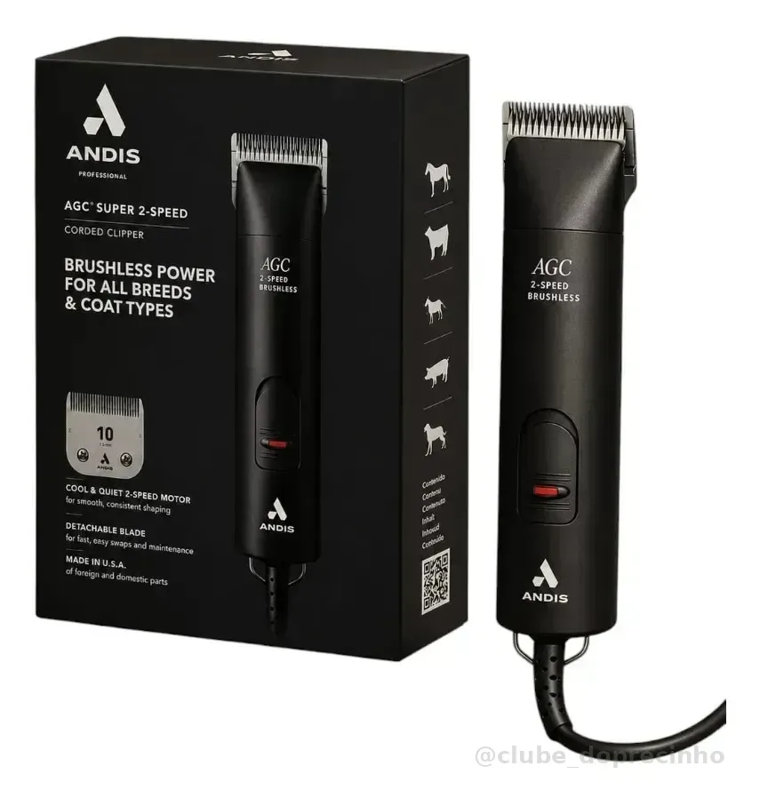 Máquina Andis AGC-2 Speed Brushless cor preta