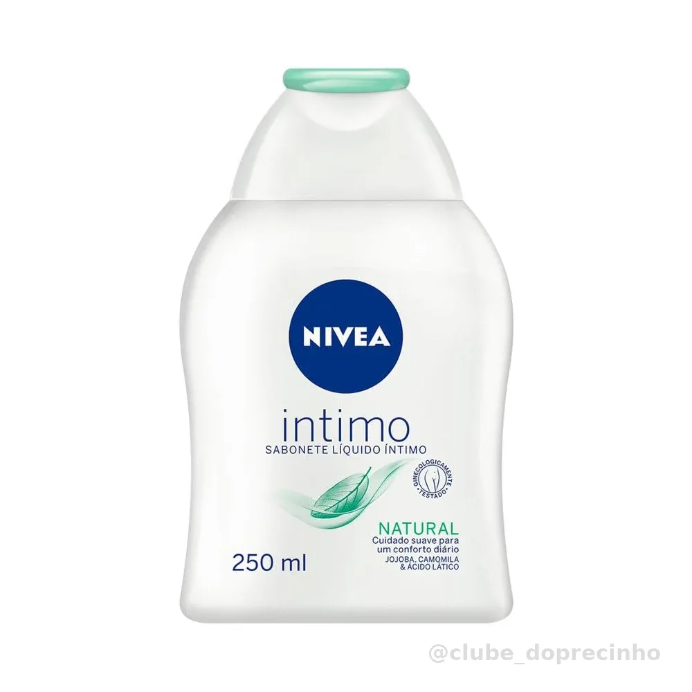NIVEA Sabonete Líquido Íntimo 250ml – Limpeza Suave, pH Neutro, Óleo de Jojoba, Cuidado Delicado para uso diário