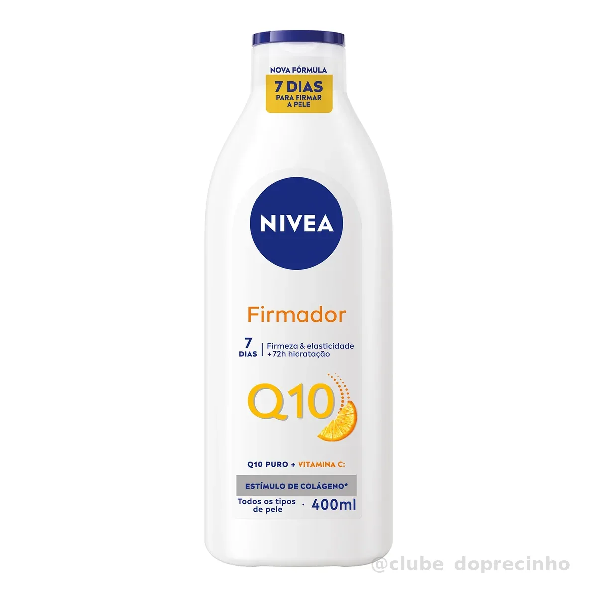 NIVEA Loção Hidratante Firmador Q10 + Vitamina C 400ml, Hidratação Intensa 48h, Pele Firme e Elasticidade, Corporal, Todos os Tipos de Pele