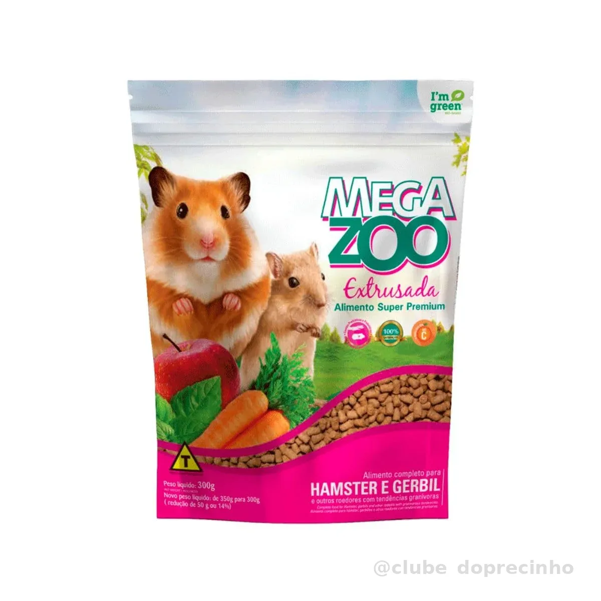 Ração Megazoo Extrusada Hamster e Gerbil 300g