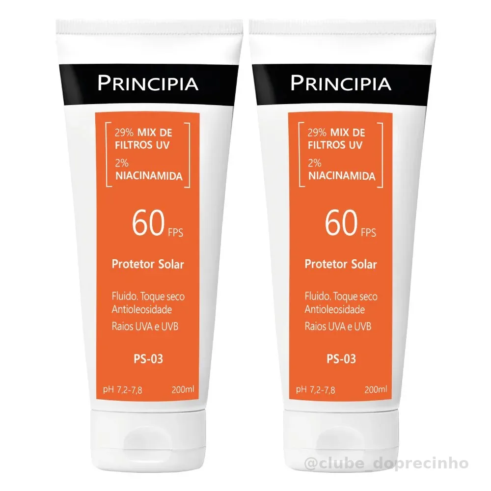 Principia Kit 2 Protetores solares corporal PS-03 FPS60
