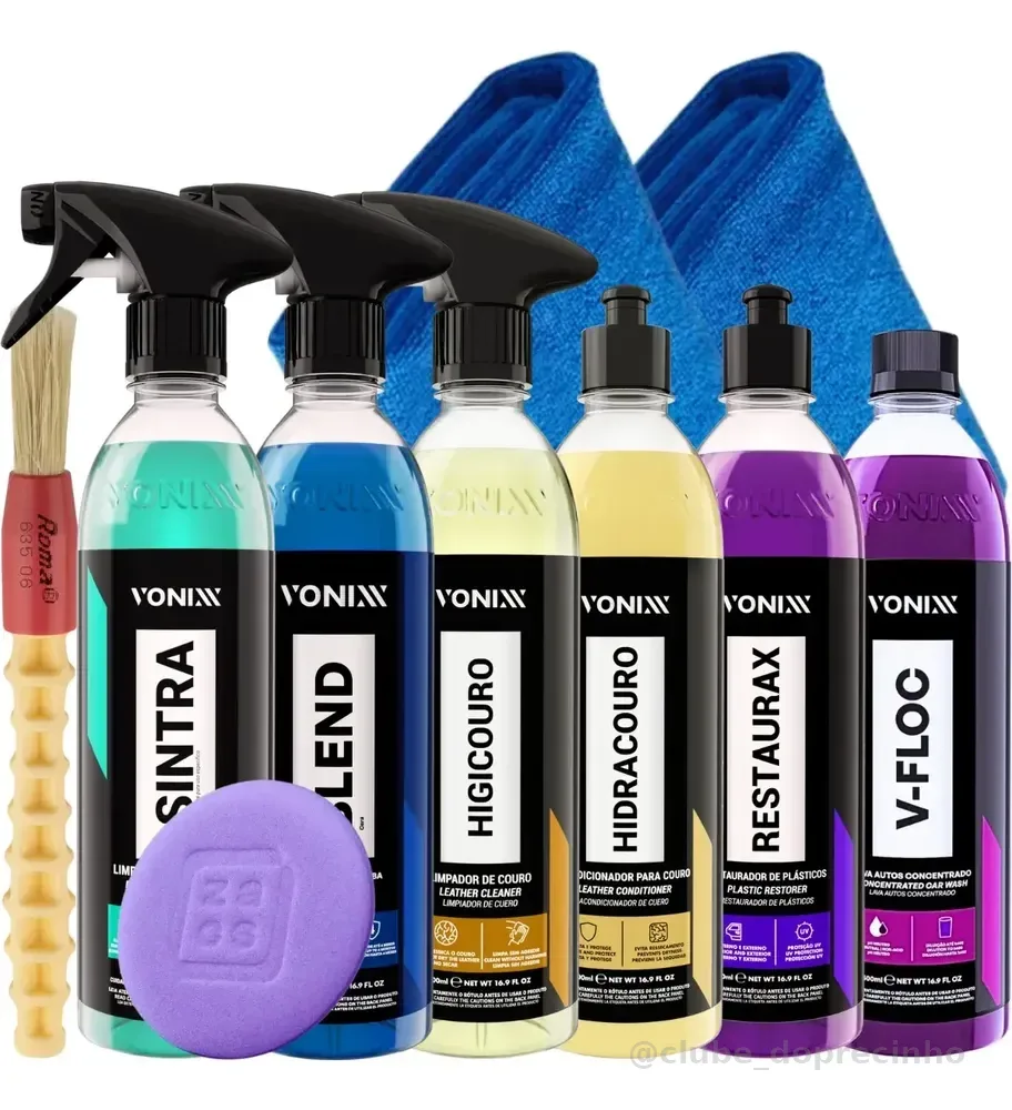 Kit Lavagem Automotiva Completa Profissional Produtos Vonixx