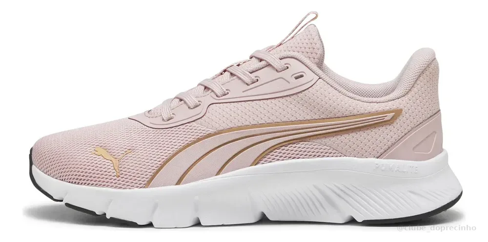 Tênis Flexfocuslite Modern Feminino Bpd Puma Rosa Claro E Dourado 34 Br