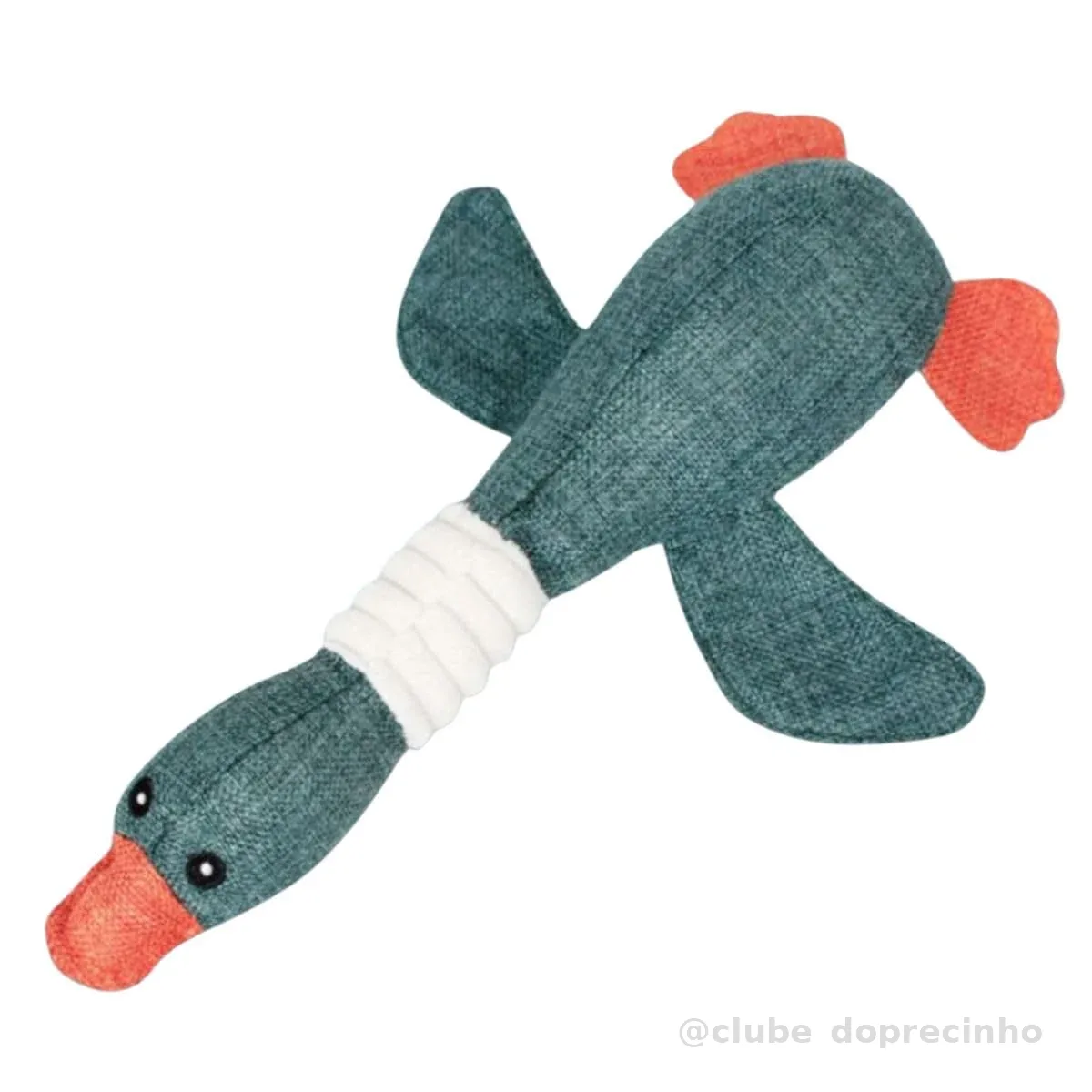 Brinquedo Pet Ganso de Pelúcia para Cachorro Mordedor Divertido com Apito Som (GANSO AZUL)