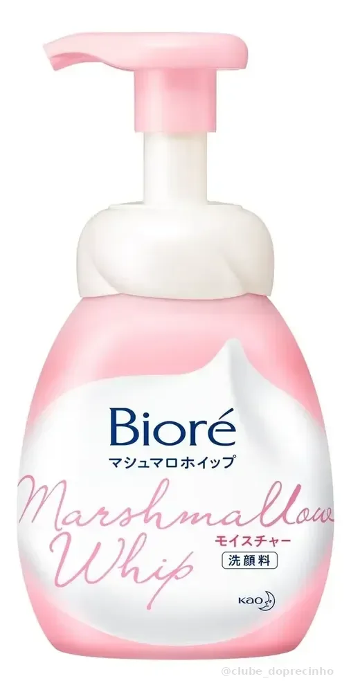 Sabonete Facial em Espuma Bioré Marshmallow Whip para Todos os Tipos de Pele