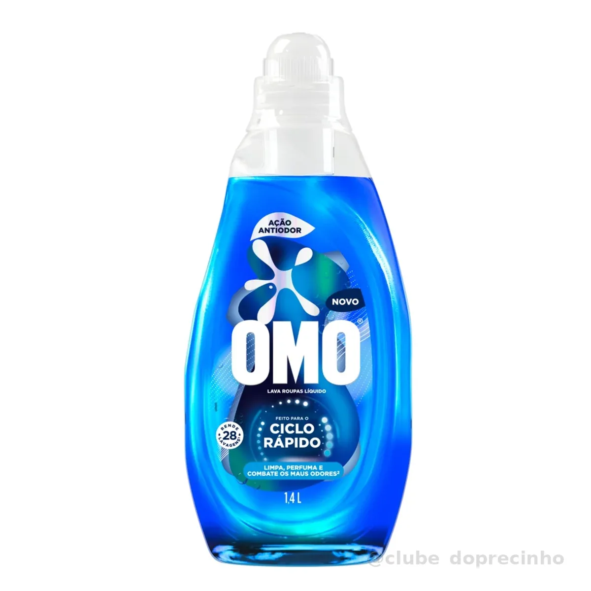 Lava-Roupas Líquido Omo Ciclo Rápido Ação Antiodor Frasco 1,4l
