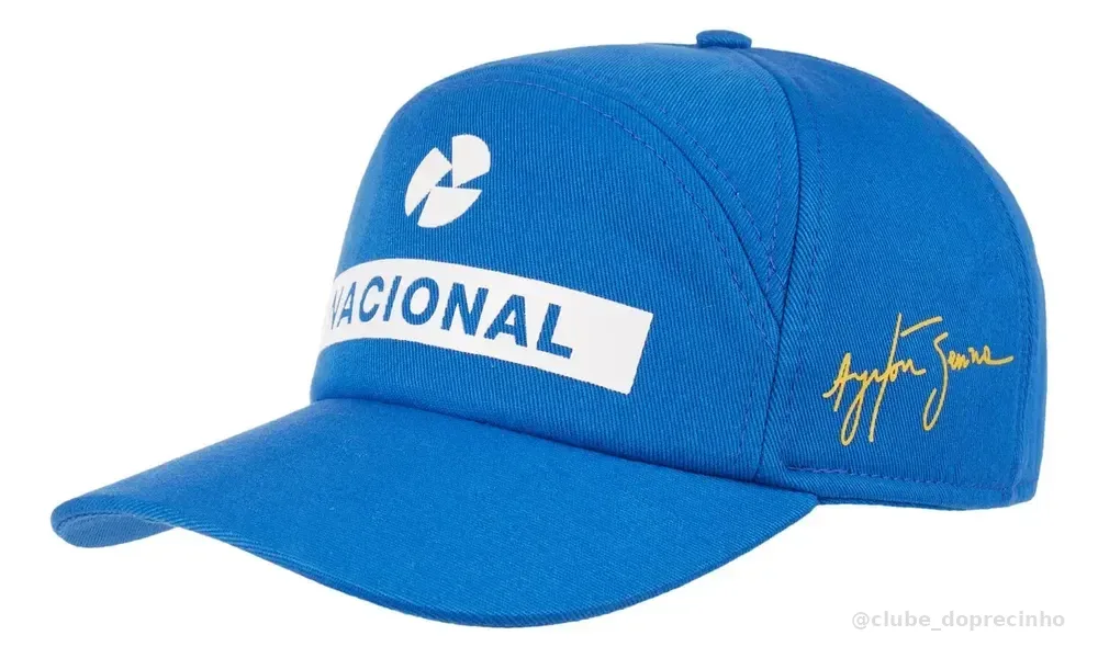 Boné Snapback Azul Royal 100% Algodão Ayrton Senna Unissex