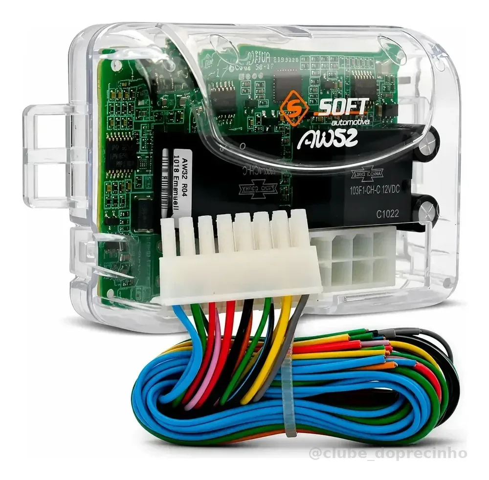 Módulo Soft AW52 para Vidro Elétrico Universal de 2 Portas com Antiesmagamento
