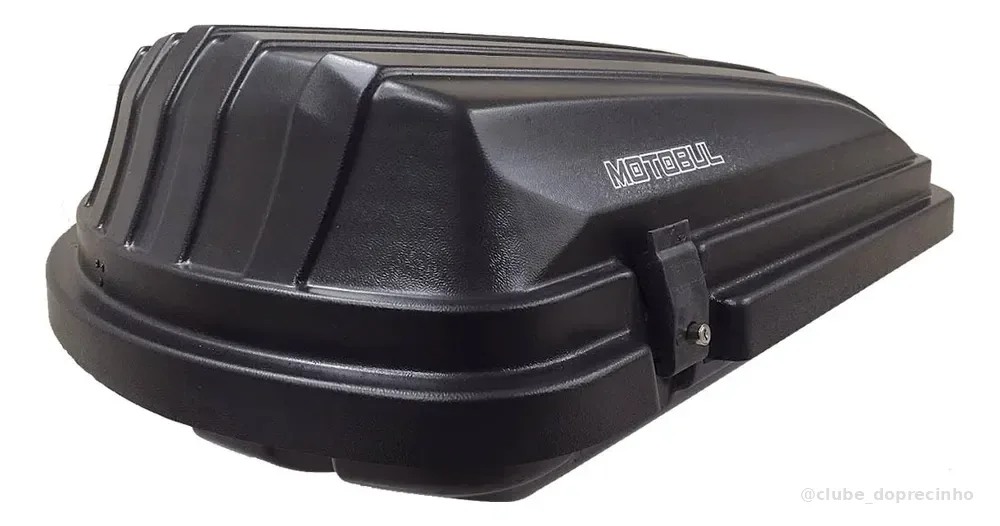 Bagageiro De Teto Maleiro Com Chave Motobul 300 Litros Preto Preto