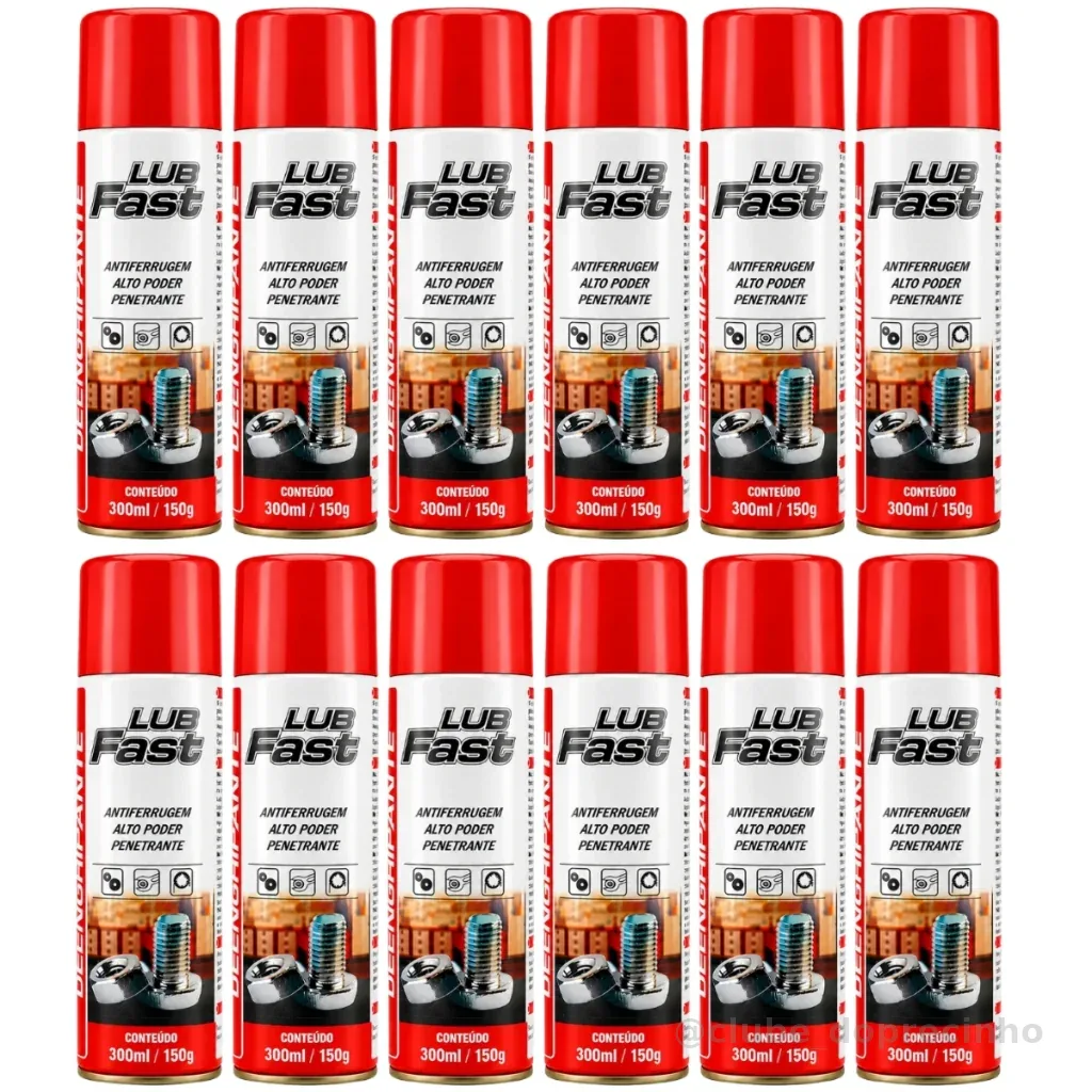 Kit Desengripante Spray 300ml 12 Unidades Te0001161 Lub Fast