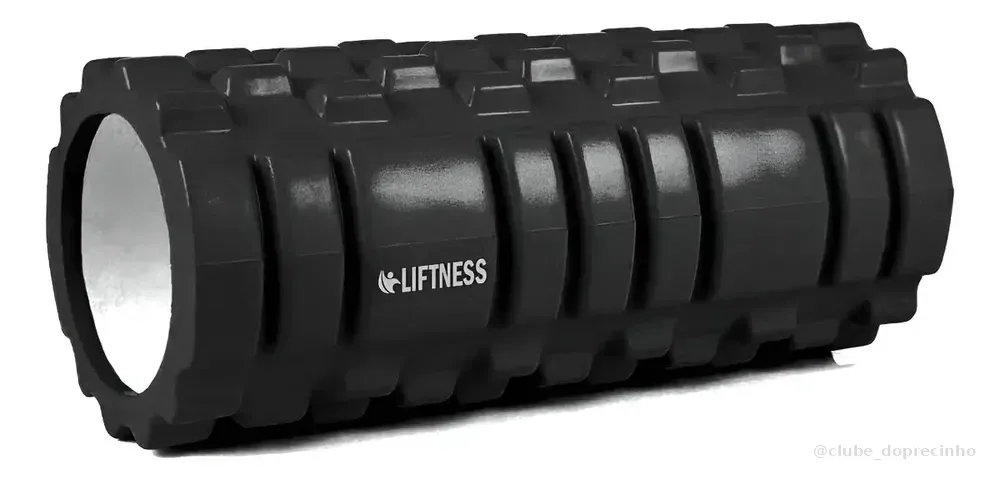 Rolo Massagem Miofascial Foam Roller Fisioterapia 30cm Cor Preto