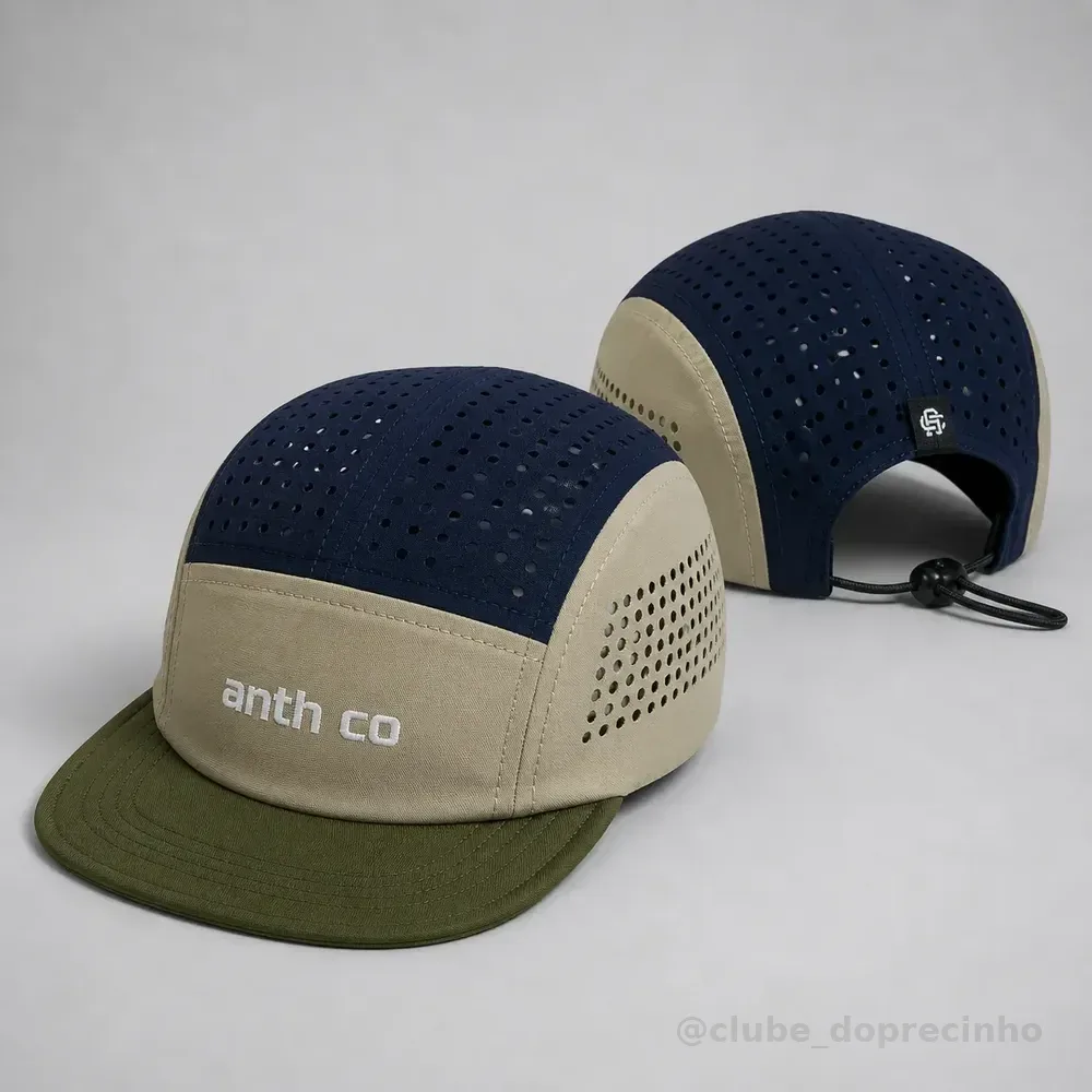 Boné Anth Co Aba Maleável Corrida Treino Impermeável Fresh Azul / Areia / Verde Un