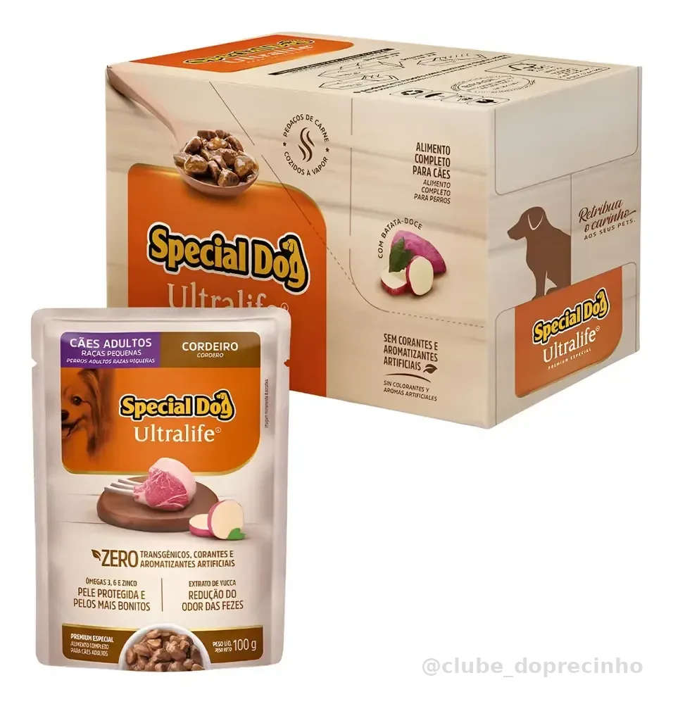 Ração Úmida Special Dog Ultralife Cordeiro Raças Pequenas 100g