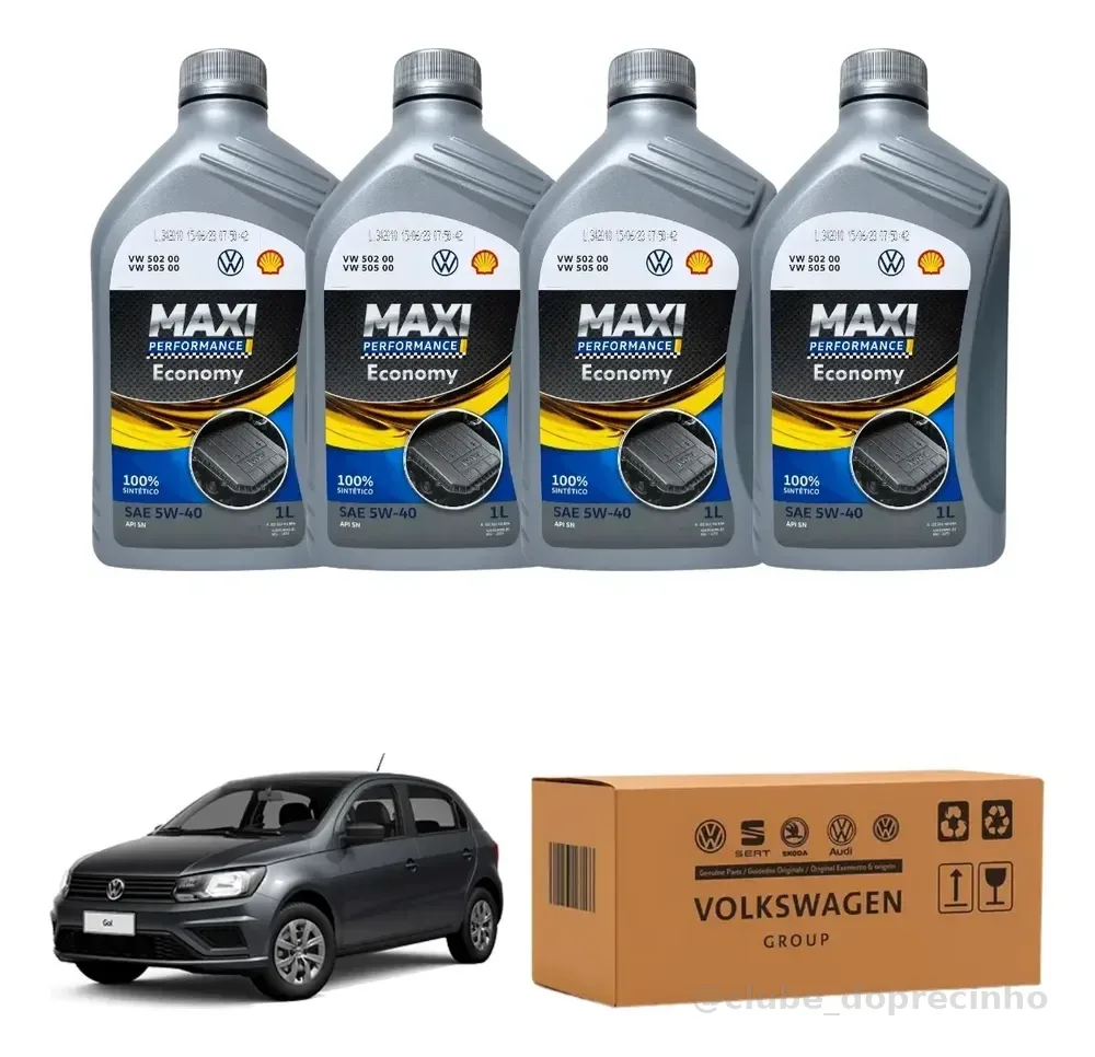 Kit 4 Litro Óleo De Motor 5w40 502 Vw Gol Voyage Saveiro Fox