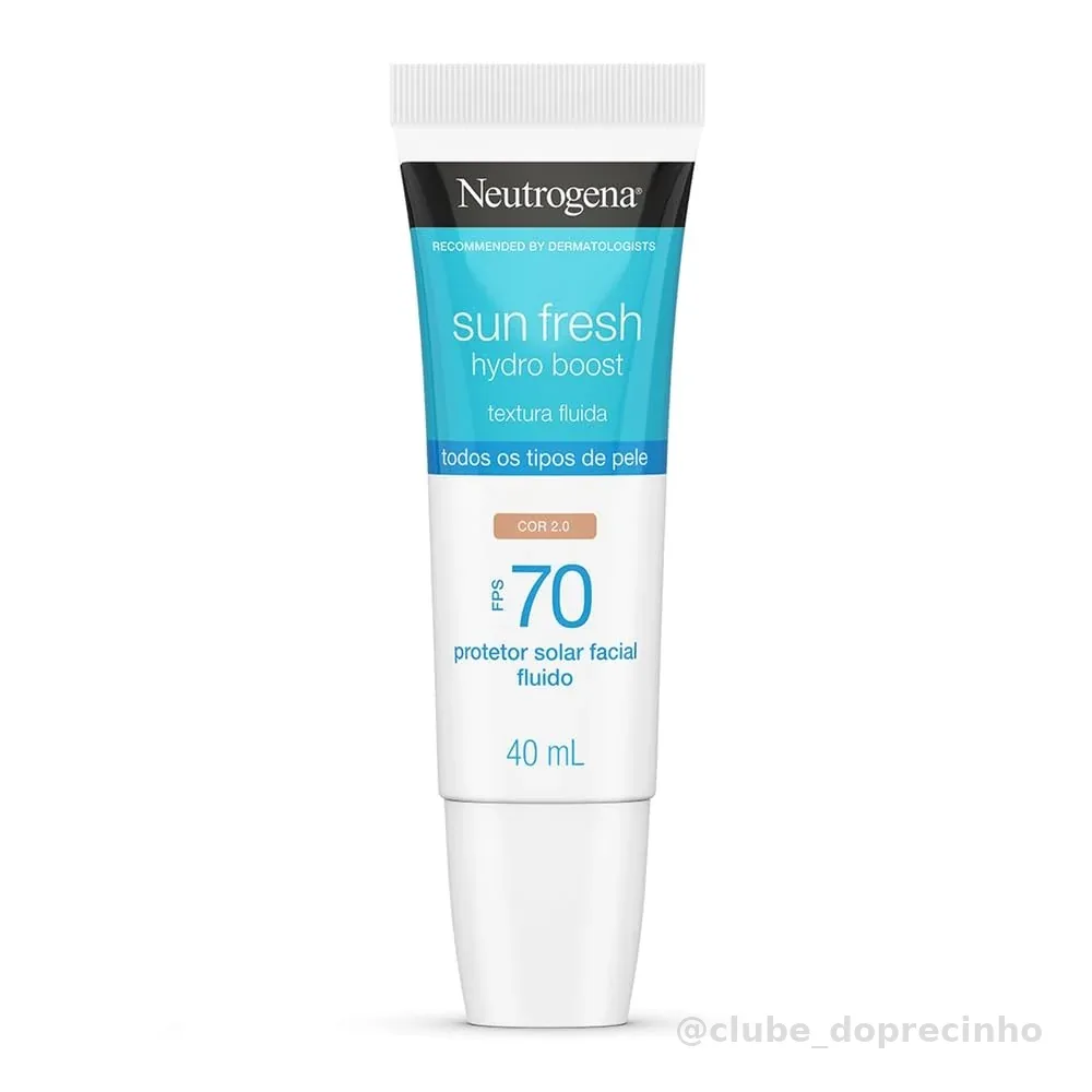 Protetor Solar Facial Neutrogena Sun Fresh Hydro Boost Cor 2.0 FPS 70 40mL