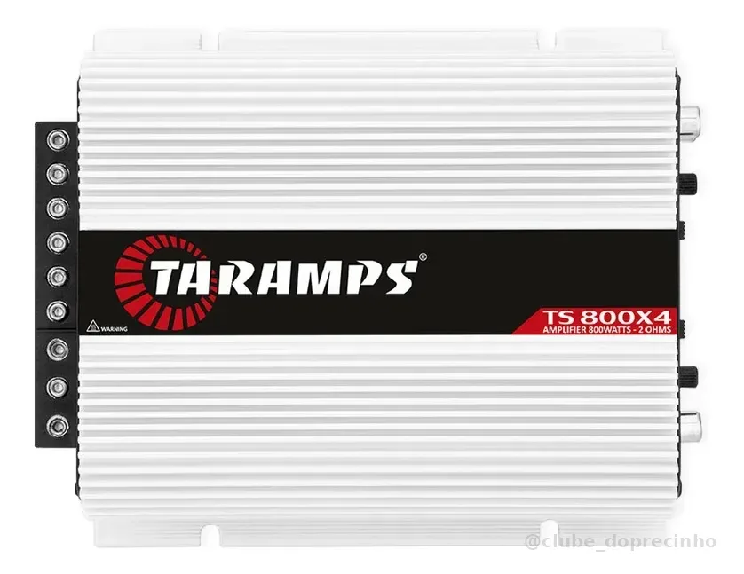 Módulo Amplificador Taramps TS800x4 de 800W para Som Automotivo