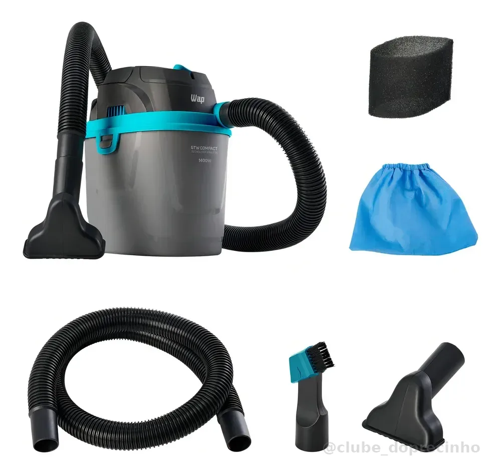 Aspirador De Pó E Líquido Portátil Wap Gtw Compact 1400w 5,5L 127V