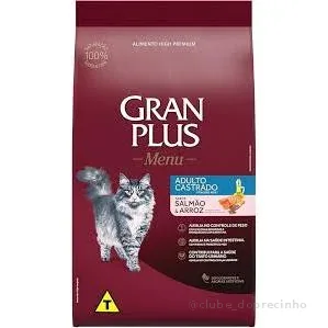 Ração GranPlus Menu Gatos Castrados Salmão 10,1kg