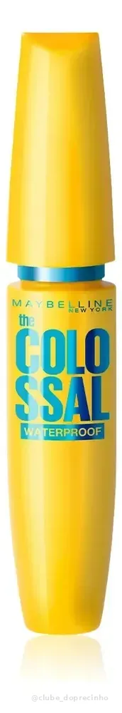 Máscara de Cílios À Prova D'Água com Colágeno, Volume Express, Longa Duração, Definição Intensa, Não Empelota, Cor Preto, The Colossal Maybelline NY, 8ml