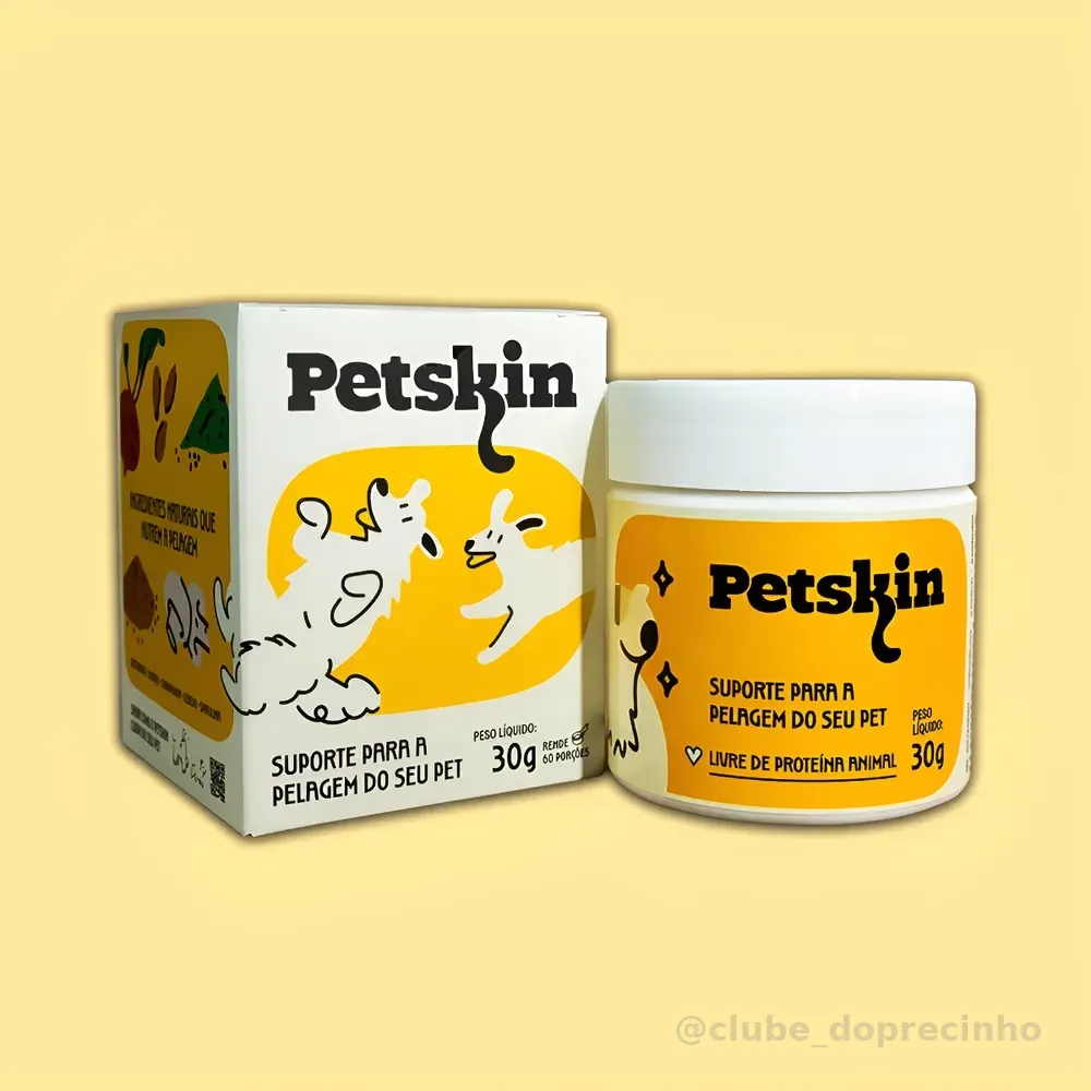 Petskin - Suplemento Vitamínico Para Dermatite Em Cães/gatos