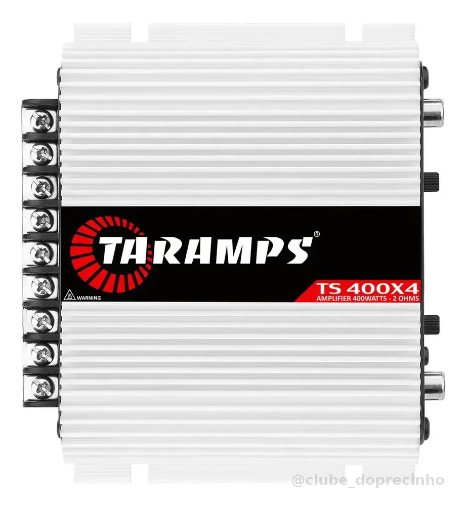 Módulo Amplificador Taramps TS 400W 4 Canais Classe D para Som Automotivo