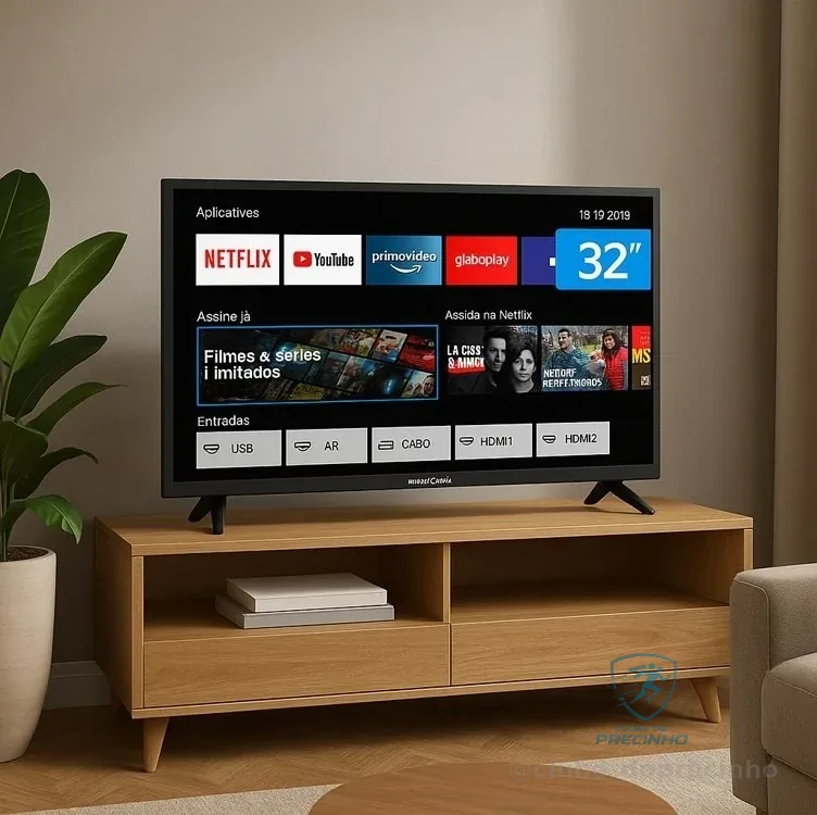 Smart Tv 32 Pol Hd Britânia B32kra Roku Tv Wi-fi Dolby Audio