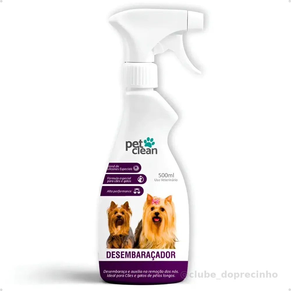 Desembaraçador De Pelos Cachorro E Gatos Pet Clean 500 Ml Fragrância Em Microcápsulas