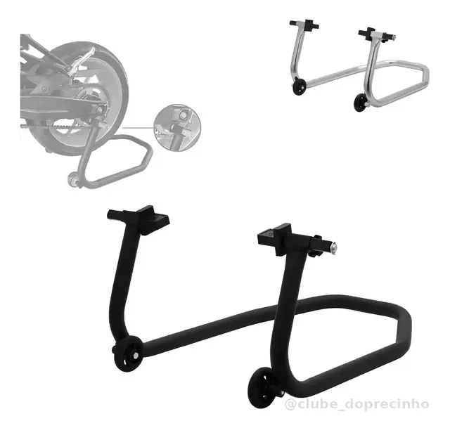 Cavalete Traseiro Universal Super Adventure Para Manutenção De Moto Com Suporte Para Balança